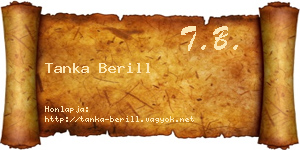 Tanka Berill névjegykártya